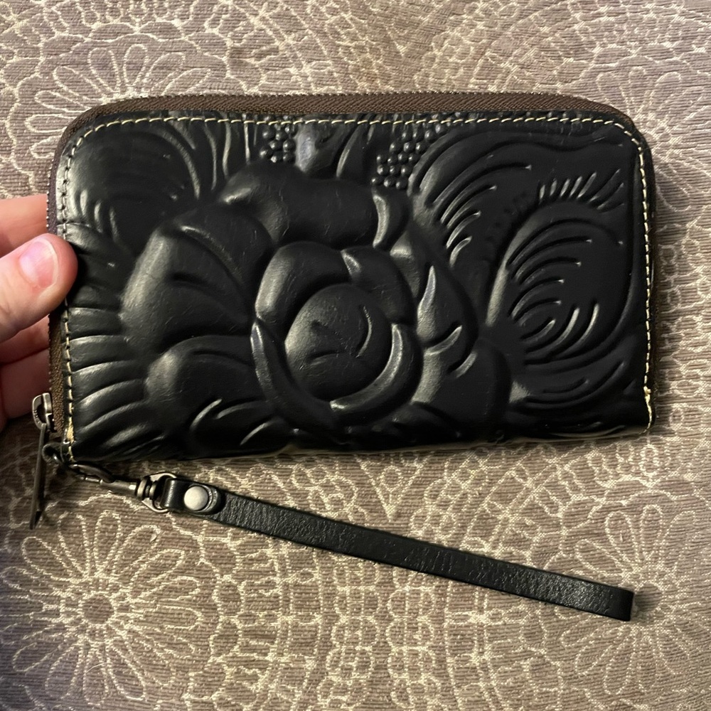 Patricia Nash tooled leather clutch